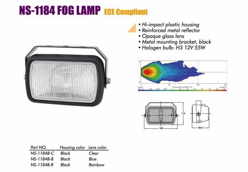 Дополнительные фары противотуманные SIRIUS NS-1184 B-C H3/12V/55W/169*100mm Taiwan пара
Дополнительные фары противотуманные SIRIUS NS-1184 B-C H3/12V/55W/169*100mm Taiwan пара