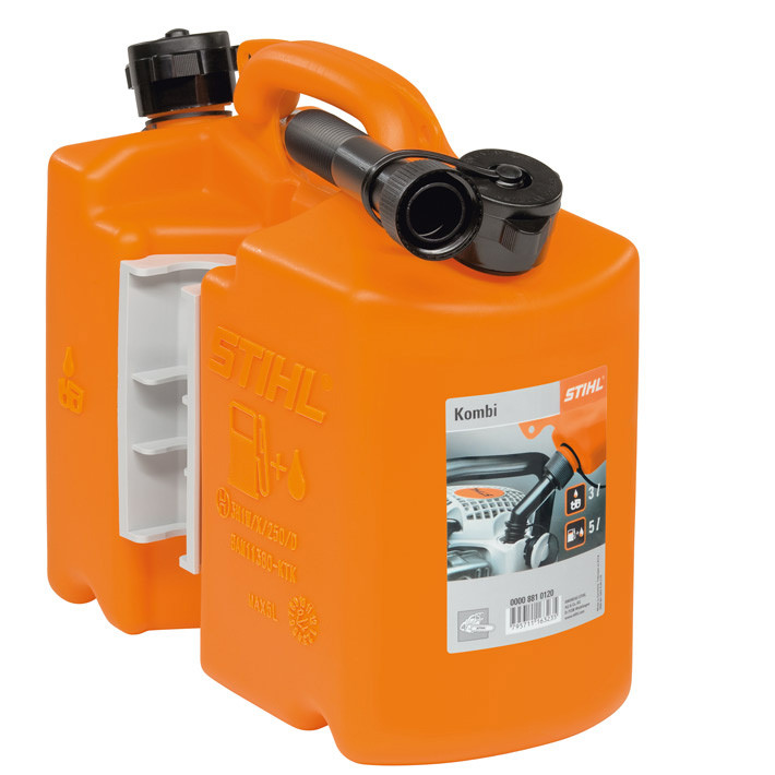 Канистра комбинированная Stihl Profi 5 л для топливной смеси и 3 л для цепного масла (00008810113)
Канистра комбинированная Stihl Profi 5 л для топливной смеси и 3 л для цепного масла (00008810113)