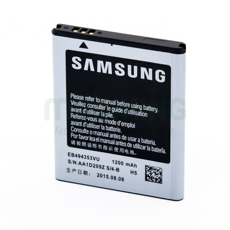 Оригинальная батарея на Samsung S5250 (EB-494353VU) для мобильного телефона, аккумулятор.
Оригинальная батарея на Samsung S5250 (EB-494353VU) для мобильного телефона, аккумулятор.