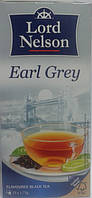 Чай "Lord Nelson earl grey" черный с ароматом бергамота 25 пакетов.