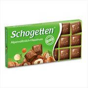 Молочный шоколад с фундуком "Schogetten alpine milk chocolate with hazelnuts" 100g