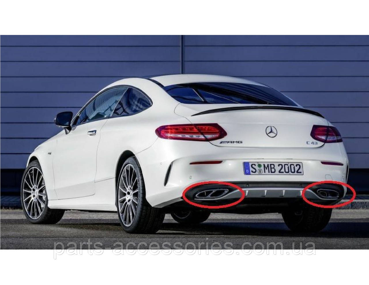 Mercedes C C-Class купе W205 2014-17 насадки на глушитель в стиле AMG C43 новые оригинал
Mercedes C C-Class купе W205 2014-17 насадки на глушитель в стиле AMG C43 новые оригинал