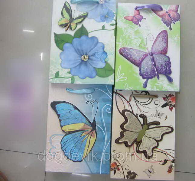 Пакет подарочный  бумажный  "Butterfly"