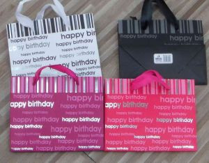 Пакет подарочный  бумажный  "Happy Birthday" mix