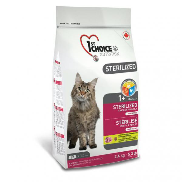 Сухой корм 1st Choice Sterilized Chicken для кастрированных котов и стерилизованных кошек, 5кг
Сухой корм 1st Choice Sterilized Chicken для кастрированных котов и стерилизованных кошек, 5кг