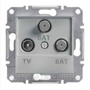 Розетка ТВ /Спутник /Спутник оконечная (1Дб) алюминий Asfora EPH3600161 TV-SAT-SAT Schneider Electric
Розетка ТВ /Спутник /Спутник оконечная (1Дб) алюминий Asfora EPH3600161 TV-SAT-SAT Schneider Electric