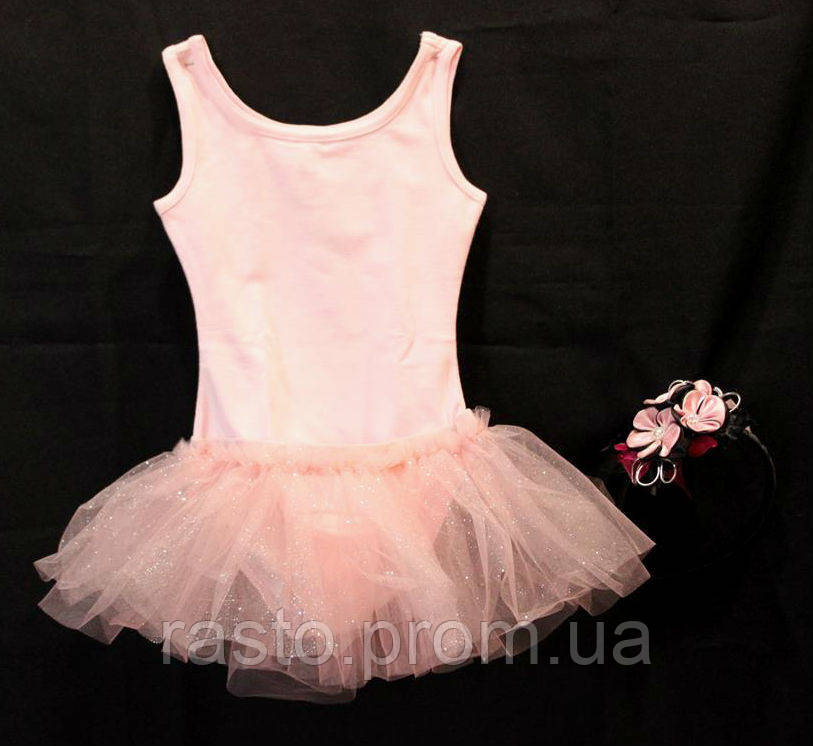 

Комплект для танцев хореографии купальник 4 5 лет 110- 116 см купальник юбка, Оранжевый|розовый
