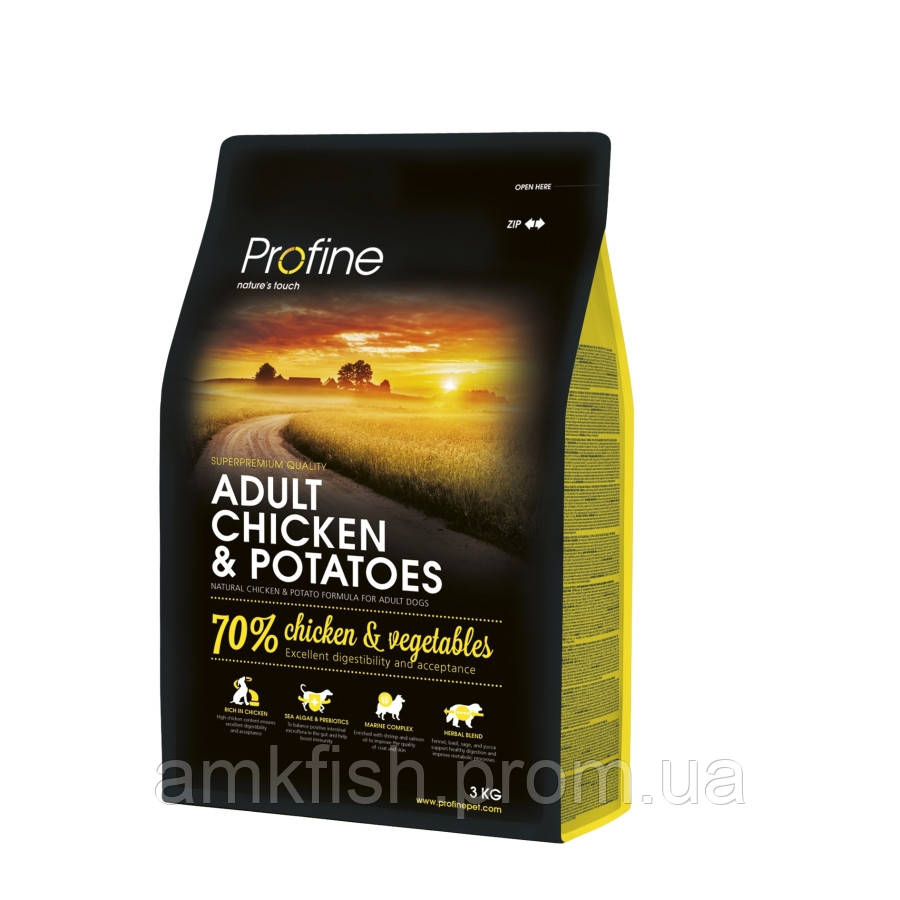 Profine Adult Chicken and Potatoes корм для взрослых собак с курицей и картофелем, 3кг
Profine Adult Chicken and Potatoes корм для взрослых собак с курицей и картофелем, 3кг
