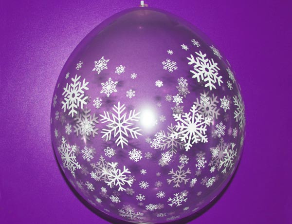 Воздушные шарики "Снежинки" прозрачные кристалл для подарков18"(45 см) оптом ТМ Gemar
