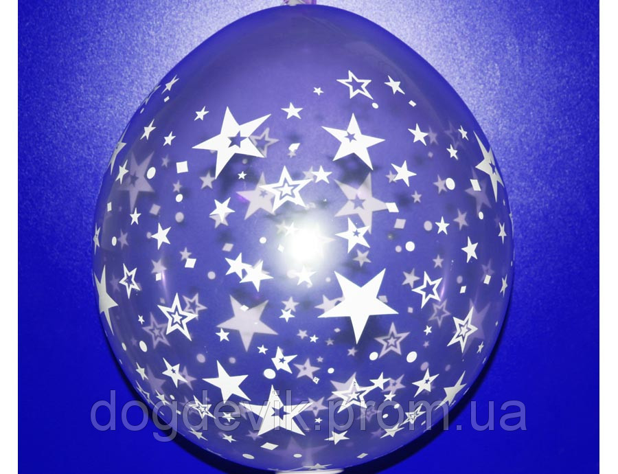Воздушные шарики "Звездочки" прозрачные кристалл для подарков18"(45 см) оптом ТМ Gemar