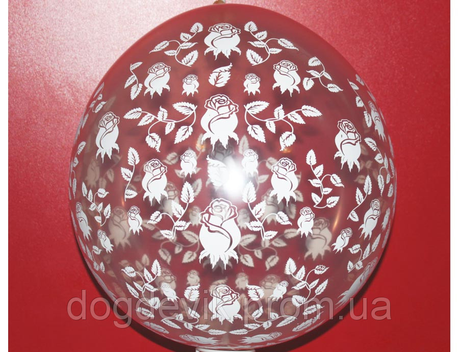 Воздушные шарики "Розочки" прозрачные кристалл для подарков18"(45 см) оптом ТМ Gemar