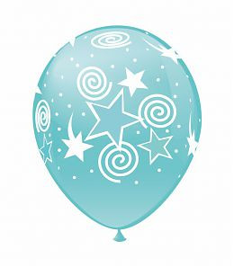 Воздушные шарики Звезды и кометы шелкография микс 12" (30 см)  ТМ Show