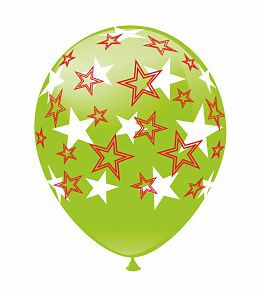 Воздушные шарики Звезды цветные шелкография микс 12" (30 см)  ТМ Show