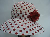 Детская шляпа - красный горошек, фото 1