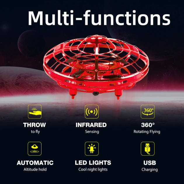 Квадрокоптер мини (Летающая тарелка) UFO с Led подсветкой анти столкновение НЛО , летающая игрушка, лидер
Квадрокоптер мини (Летающая тарелка) UFO с Led подсветкой анти столкновение НЛО , летающая игрушка, лидер