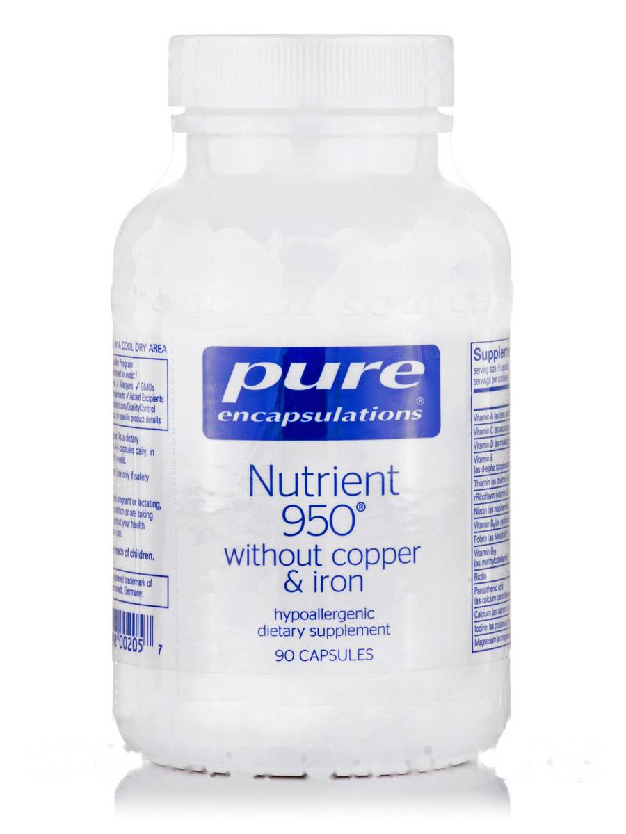 Питательный продукт 950 без меди и железа, Nutrient 950 w/o Copper and Iron, Pure Encapsulations, 90 капсул
Питательный продукт 950 без меди и железа, Nutrient 950 w/o Copper and Iron, Pure Encapsulations, 90 капсул