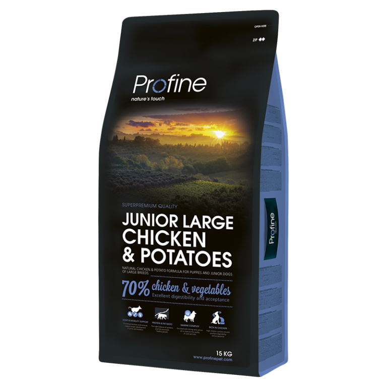 Profine JUNIOR LARGE BREED CHICKEN & POTATOES курица и картофель для молодых собак больших пород 15кг
Profine JUNIOR LARGE BREED CHICKEN & POTATOES курица и картофель для молодых собак больших пород 15кг