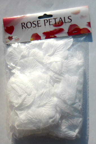 Искусственные свадебные белые лепестки роз (150 шт.)