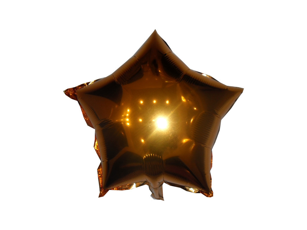 Воздушные шарики оптом. Шарик фольгированный "Звезда золотая" диаметр 45см.