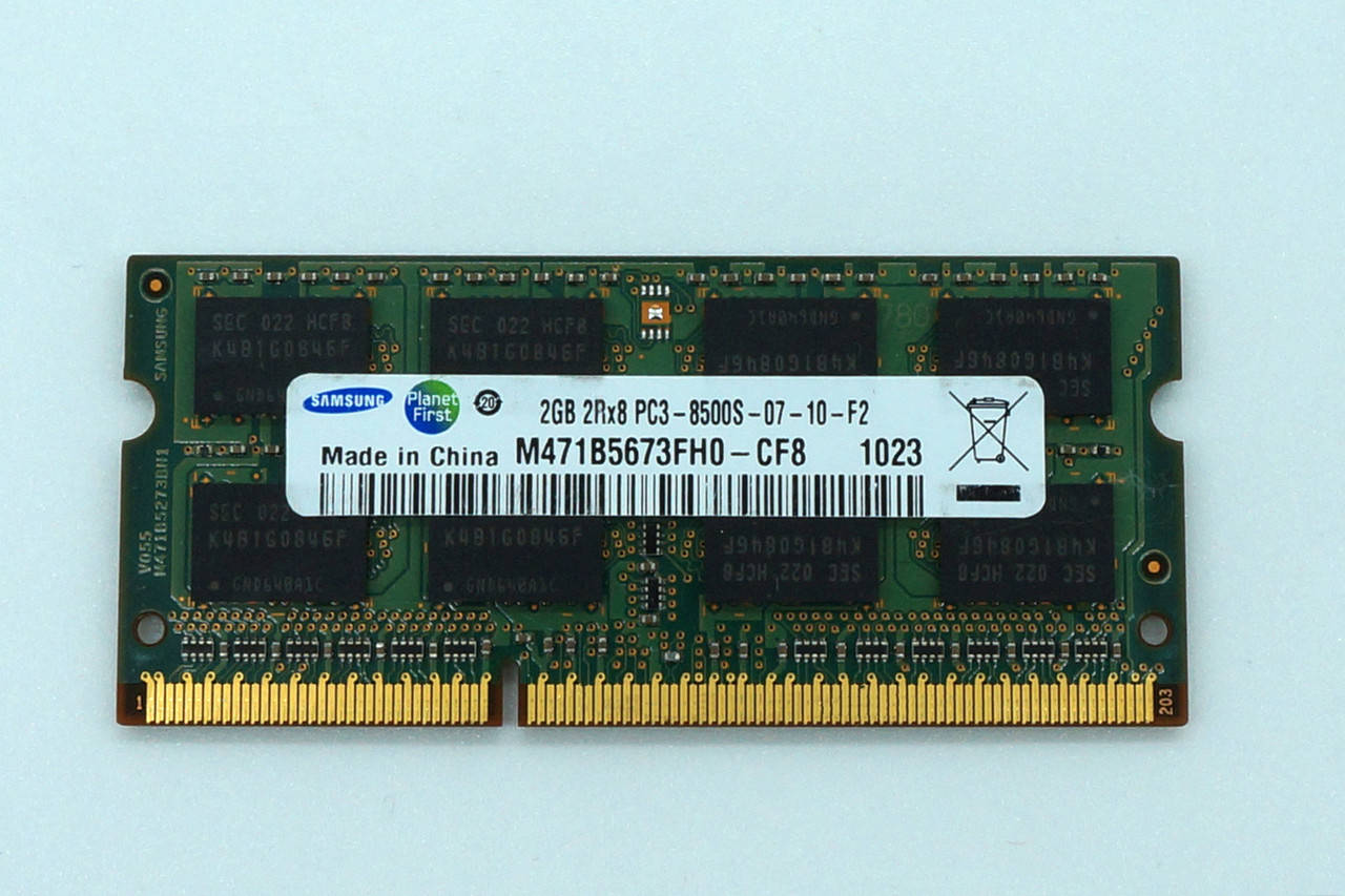 Модуль памяти SODIMM Samsung 2GB 2Rx8 PC3-8500S-7-10-F2 DDR3 1066Mhz (M471B5673FH0-CF8) Б/У
Модуль памяти SODIMM Samsung 2GB 2Rx8 PC3-8500S-7-10-F2 DDR3 1066Mhz (M471B5673FH0-CF8) Б/У