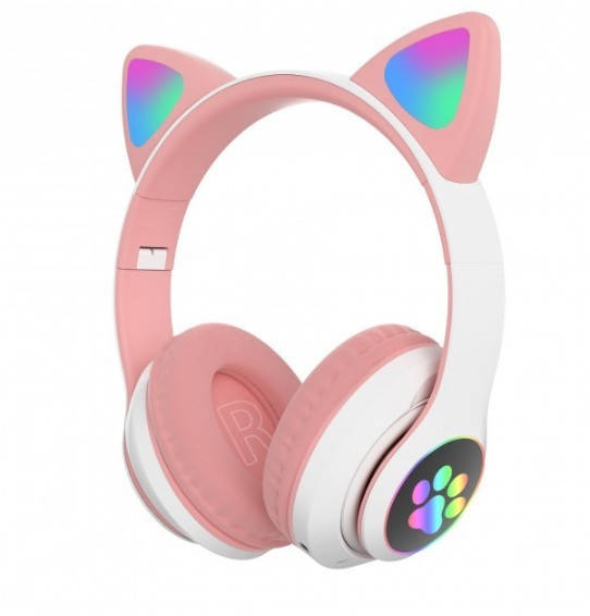 Беспроводные Bluetooth наушники светящиеся с кошачьими ушками Cat, розовые, Розовый
Беспроводные Bluetooth наушники светящиеся с кошачьими ушками Cat, розовые, Розовый