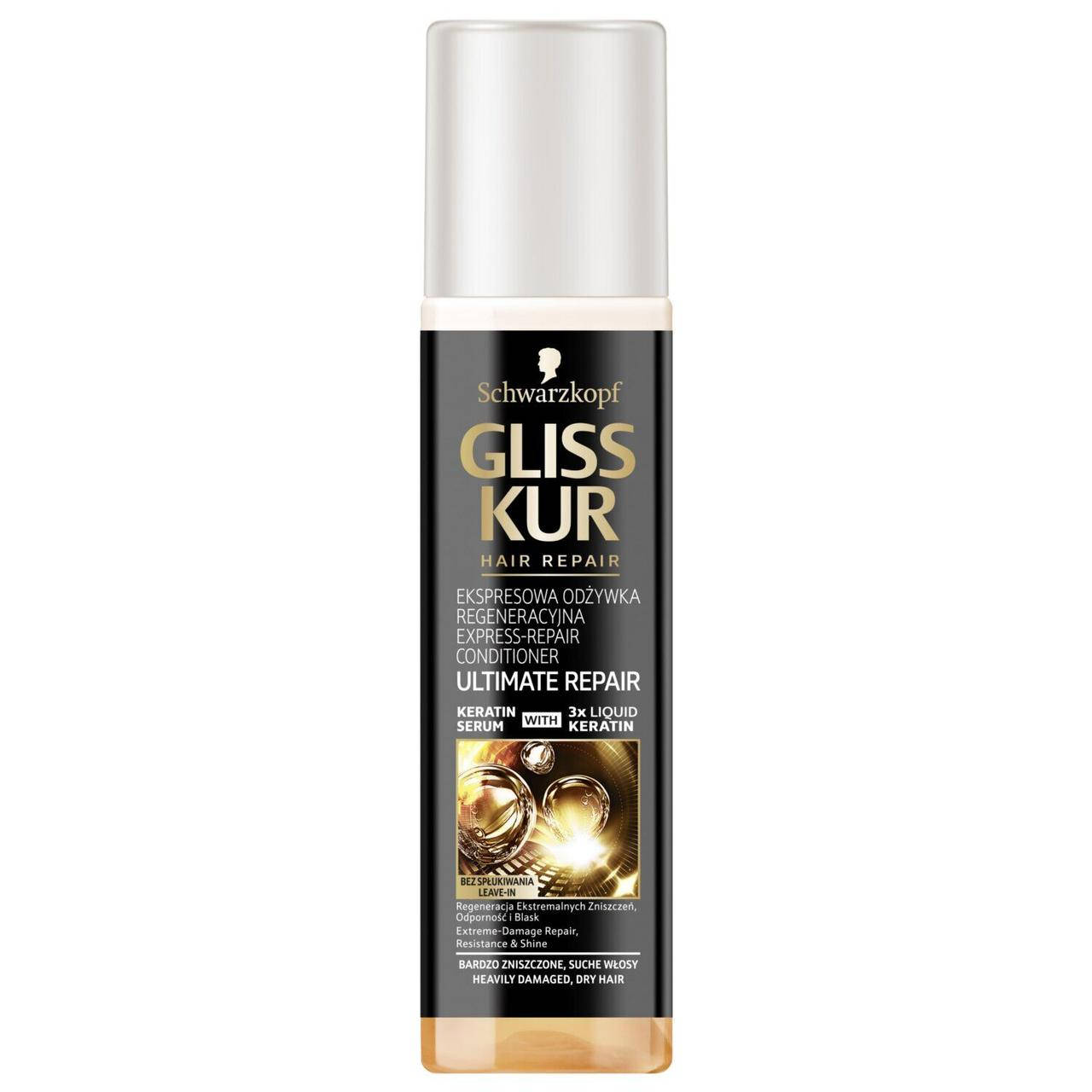 Gliss Kur Экспресс-кондиционер Ultimate Repair для экстремально истощенных волос 200 мл
Gliss Kur Экспресс-кондиционер Ultimate Repair для экстремально истощенных волос 200 мл