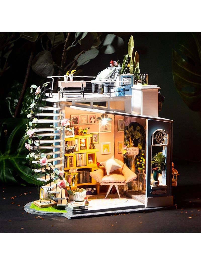 Кукольный домик своими руками Robotime DG12 DIY Miniature Dollhouse Kit Dora’s Lof «Квартира Доры»
Кукольный домик своими руками Robotime DG12 DIY Miniature Dollhouse Kit Dora’s Lof «Квартира Доры»