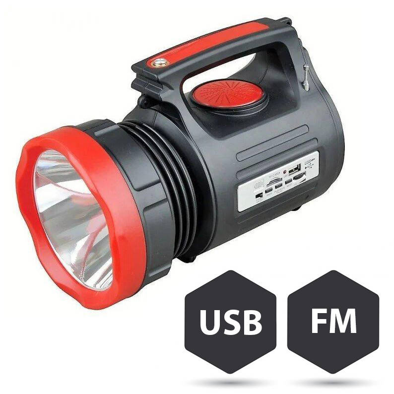 Мощный светодиодный ручной аккумуляторный фонарь с FM радио USB Wimpex WX 2980 Фонарь переносной походный, Черный
Мощный светодиодный ручной аккумуляторный фонарь с FM радио USB Wimpex WX 2980 Фонарь переносной походный, Черный
