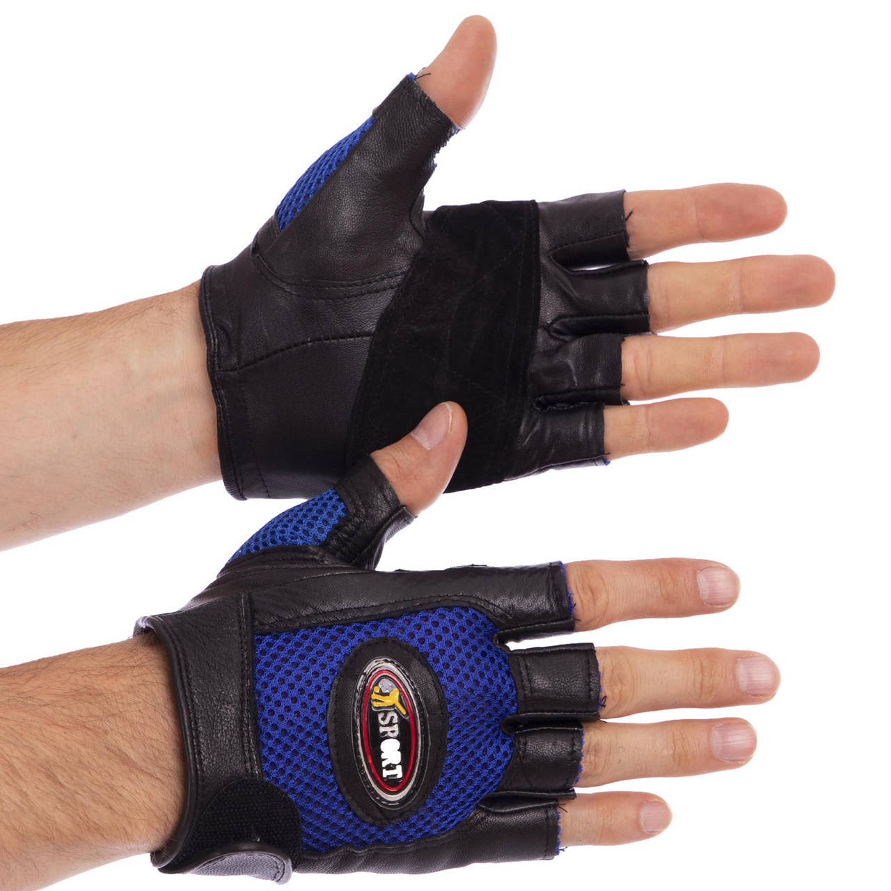 Перчатки для кроссфита и воркаута кожаные SPORT WorkOut BC-121 L цвета в ассорт., Черный-синий
Перчатки для кроссфита и воркаута кожаные SPORT WorkOut BC-121 L цвета в ассорт., Черный-синий
