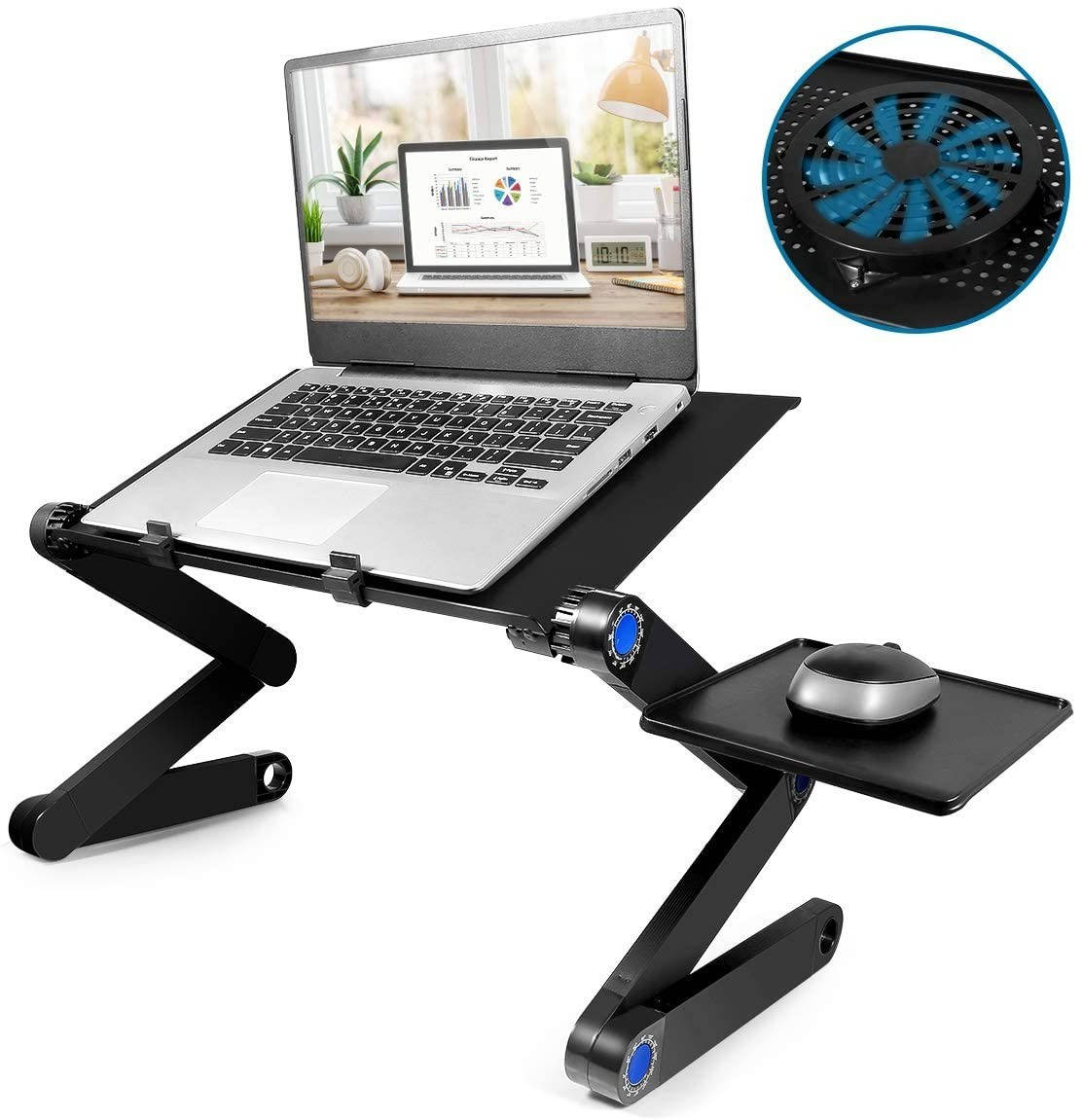 Столик для ноутбука с вентилятором складной из легкого алюминиевого сплава Laptop Workstation черный
Столик для ноутбука с вентилятором складной из легкого алюминиевого сплава Laptop Workstation черный