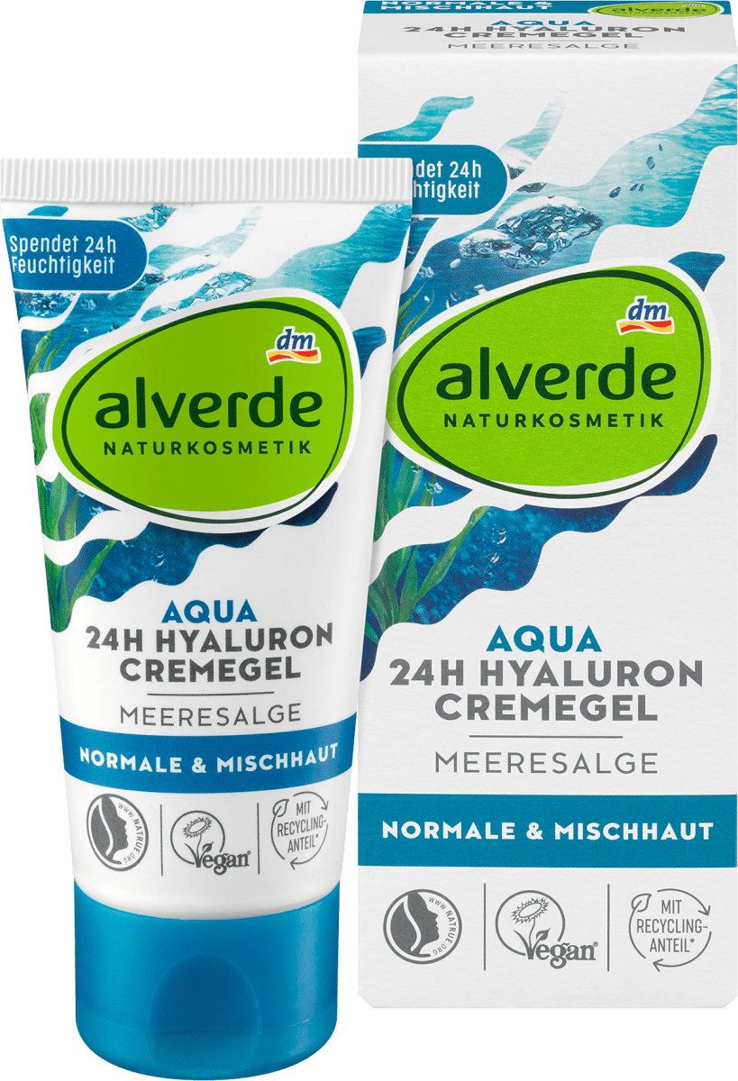 Гель для лица с гиалуроном и морскими водорослями alverde NATURKOSMETIK Aqua 24h 50 мл
Гель для лица с гиалуроном и морскими водорослями alverde NATURKOSMETIK Aqua 24h 50 мл
