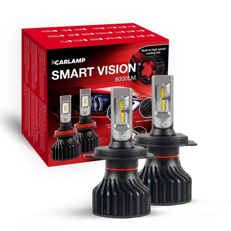 Светодиодные автолампы H4 для ВАЗ, Таврия, ГАЗ CARLAMP Smart Vision Led для авто 8000Lm 6500K
Светодиодные автолампы H4 для ВАЗ, Таврия, ГАЗ CARLAMP Smart Vision Led для авто 8000Lm 6500K