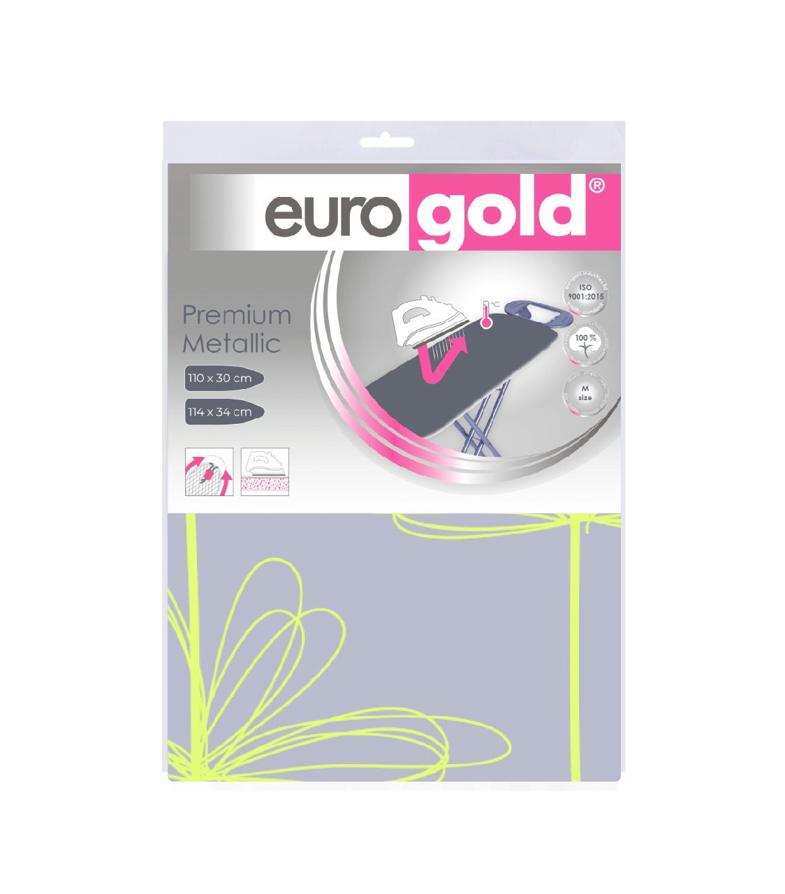 Чехол сменный для гладильной доски Eurogold Premium Metallic DC34F3M (110*30см, 114*34см)
Чехол сменный для гладильной доски Eurogold Premium Metallic DC34F3M (110*30см, 114*34см)