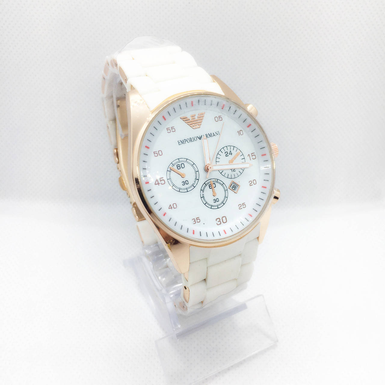 

Женские наручные часы Emporio Armani (Эмпорио Армани), белые ( код: IBW256O )