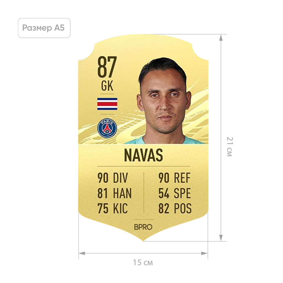 

Футбольная карточка Кейлор Навас Keylor Navas FIFA ULTIMATE TEAM (FUT) A5 (15x21см)