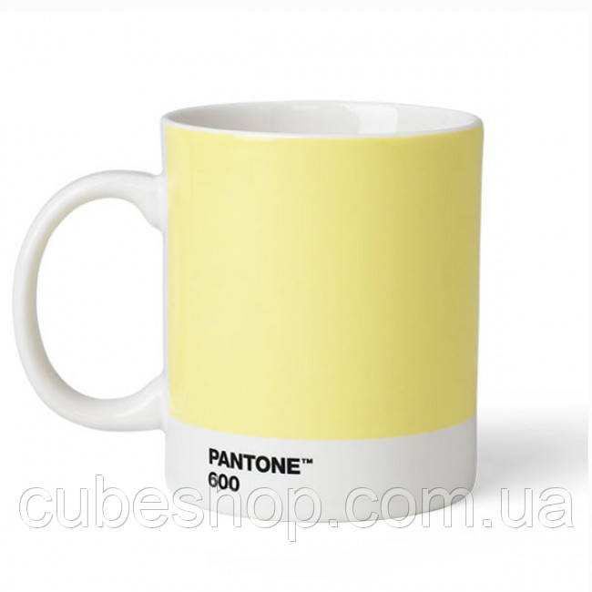 

Кружка PANTONE Living Light Yellow 600 (375 мл), Белый + желтый