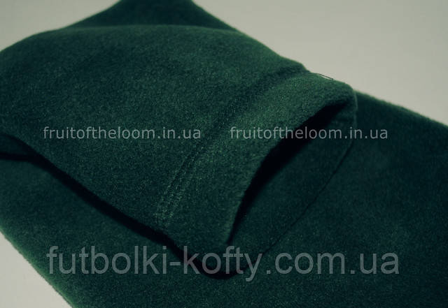 Тёмно-зелёная  женская флисовая кофта 