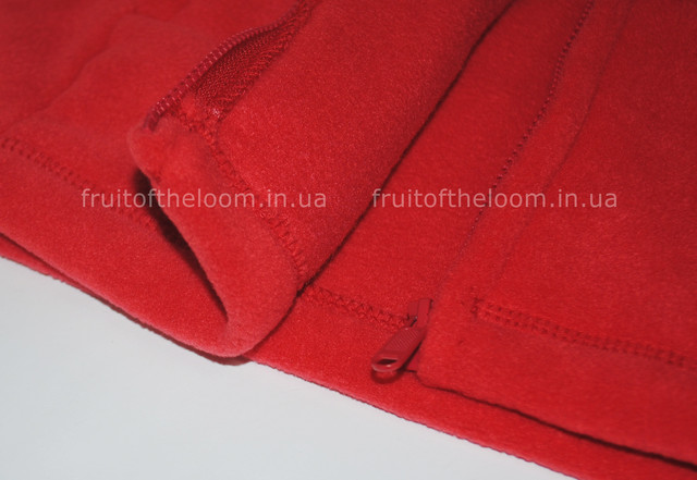 Красная  женская флисовая кофта 