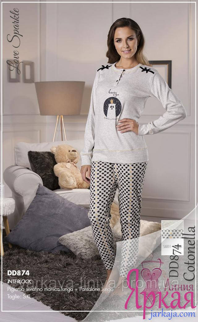 Пижама женская хлопок. Домашняя одежда для женщин Cotonella™ арт: 630062981