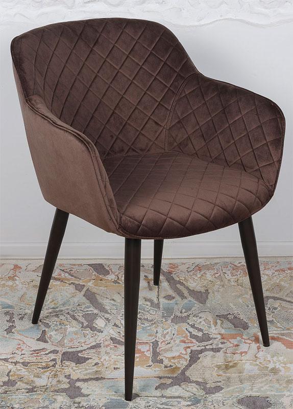 

Кресло Bavaria Бавария на металлическом каркасе, коричневый велюр, стиль модерн