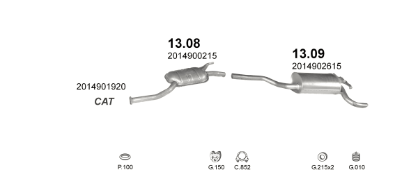 

Резонатор (выхлопная система) MERCEDES 190 - W201 1.8 E (1797см3) 88-93гг (Мерседес)