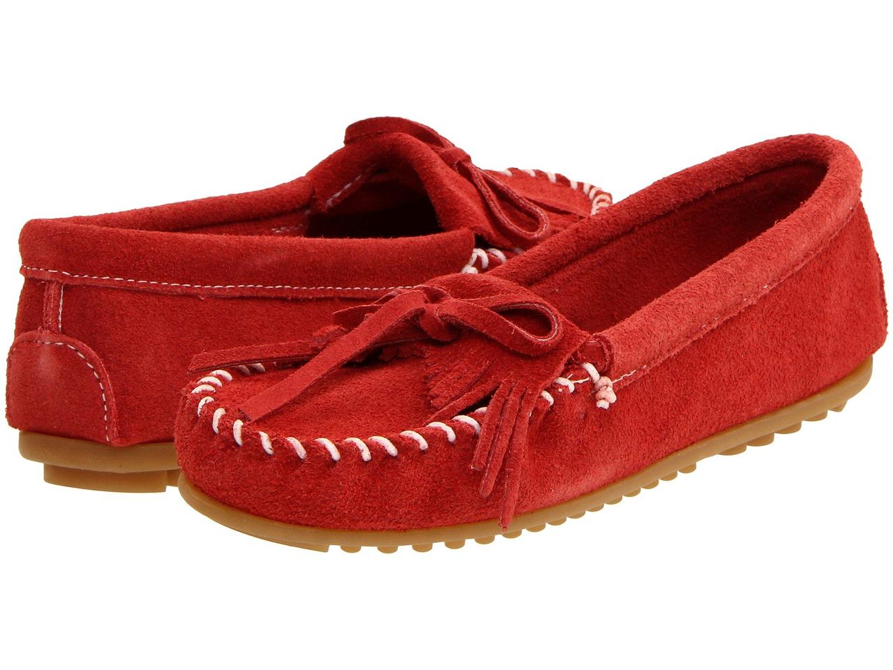 

Мокасины (Оригинал) Minnetonka Kilty Suede Moc Red Suede