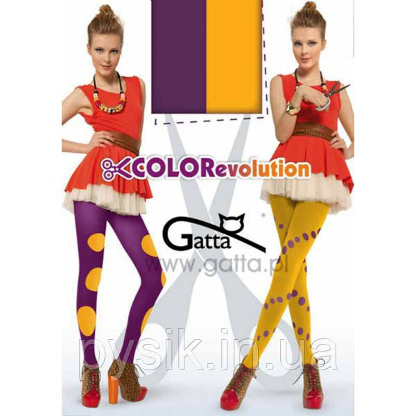 

Колготы GATTA COLOREVOLUTION 40, Фиолетово-желтый;оранжево-голубой;розово-бирюзовый;серо-красный