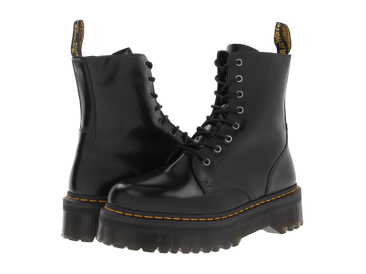 

Ботинки/Сапоги (Оригинал) Dr. Martens Jadon 8-Eye Boot Black Polished Smooth