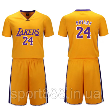 

Баскетбольная Желтая форма Bryant №24 (футболка+шорты) Los Angeles Lakers