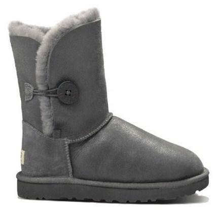 

UGG Bailey Button Metallic Grey | полностью натуральные; серые угг; с пуговицей; кожаные