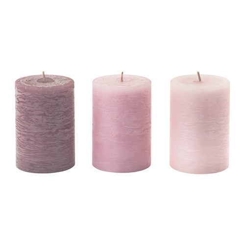 ЛУГГА Формовая свеча, ароматическая, розовый, 80259222, IKEA, ИКЕА, LU