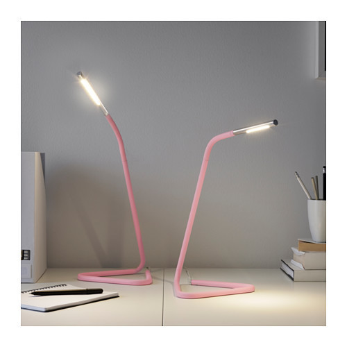 ХОРТЕ Настольная лампа, светодиодная, розовый, 00325933, ИКЕА, IKEA, H