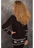 Черная Туника «Совы» с высокой горловиной для девочек 128-152р, фото 5
