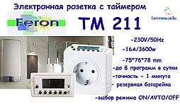 Розетка с таймером электронным Feron TM211 16A/3500W 220V